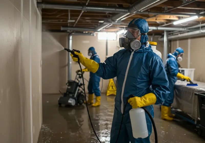 Basement Sanitization and Antimicrobial Treatment process in Blowing Rock, NC