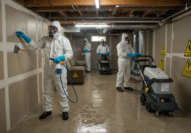 Basement Moisture Removal and Structural Drying process in Blowing Rock, NC